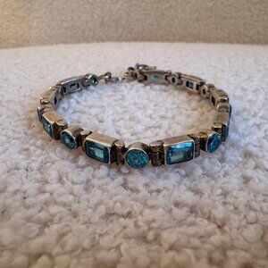 Sterling Silver and Blue Topaz Bracelet